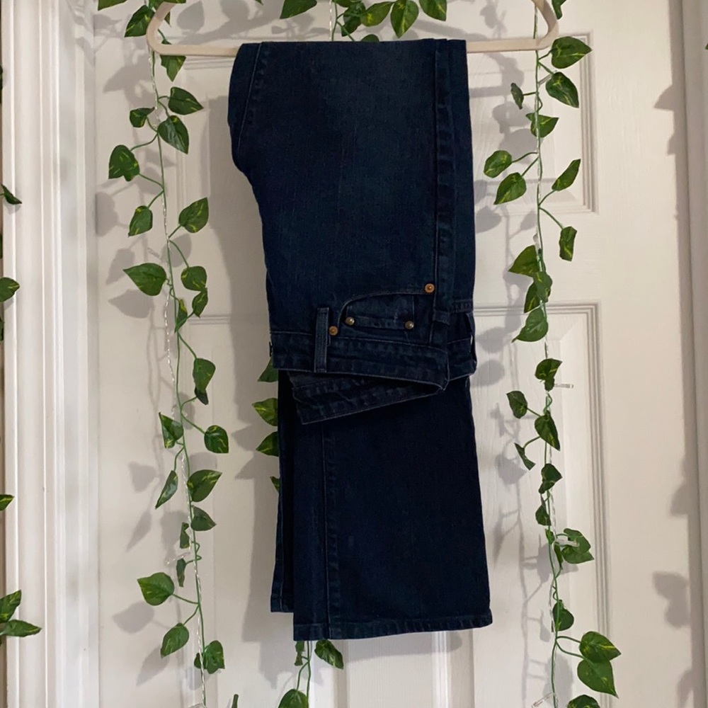 Levi’s “vintage boot cut 565” jeans dark wash